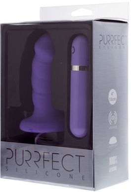 Анальна вібро-пробка Purrfect Silicone 10 Function Plug Purple купити в sex shop Sexy