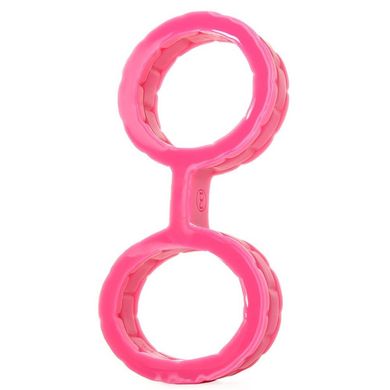 Силіконові наручники The Cuffs Large Pink купити в sex shop Sexy