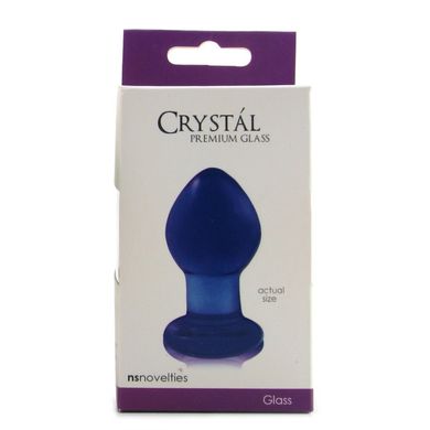 Стеклянная анальная пробка Crystal Blue Small купить в sex shop Sexy