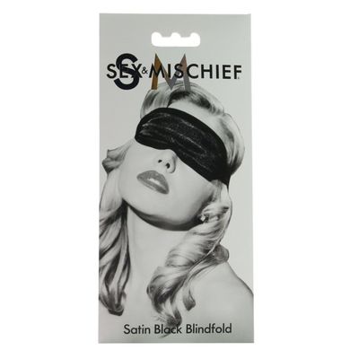 Маска на очі Sex And Mischief Satin Black Blindfold купити в sex shop Sexy