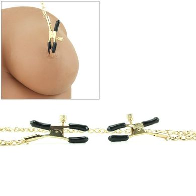 Ошейник с золотыми зажимами Fetish Fantasy Gold Collar & Nipple Clamps купить в sex shop Sexy