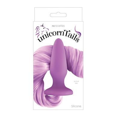 Анальная пробка с хвостиком Unicorn Tails Pastel Purple купить в sex shop Sexy