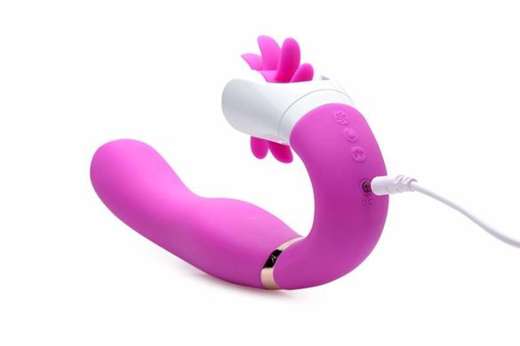 Клиторально-вагинальный стимулятор Inmi G-Licker 12X Silicone Vibe with Clitoral Stimulation купить в sex shop Sexy