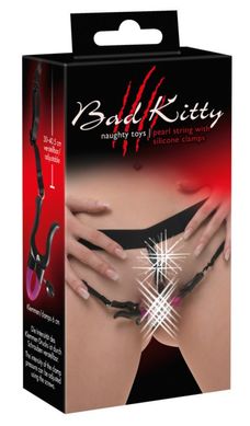 Трусики з зажимами для статевих губ Bad Kitty Spreader Slip Silicone Clamps купити в sex shop Sexy