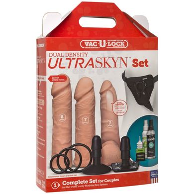 Набор страпонов Vac-U-Lock Dual Density Ultraskyn Set купить в sex shop Sexy