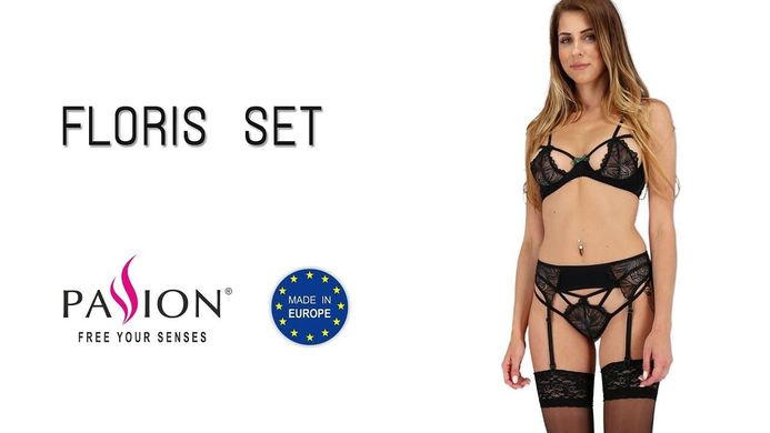 FLORIS SET black L/XL - Passion Exclusive купить в sex shop Sexy